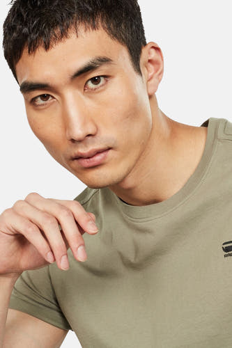 T-shirt à manches courtes vert de G-Star RAW, gros plan.
