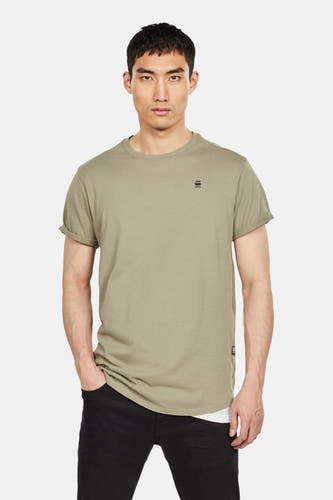 T-shirt vert à manches courtes de G-Star RAW, avec une texture subtile et de légers plis.