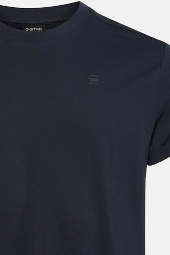 T-shirt bleu à manches courtes de G-Star RAW, avec un petit logo sur la poitrine.