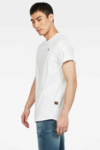 T-shirt blanc de G-Star RAW, à manches courtes et avec un petit logo sur la poitrine.