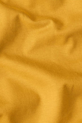 Geel T-shirt met korte mouwen van G-Star RAW, met een gedrapeerde textuur.
