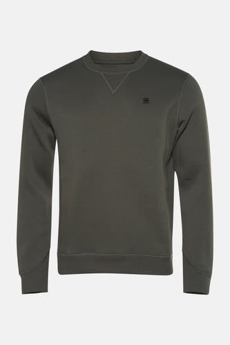 Sweater vert de G-Star RAW, avec une petite bordure de logo sur la poitrine et des points décoratifs.