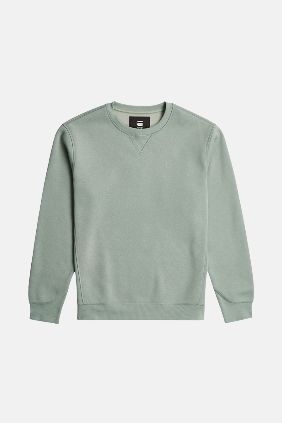 Sweater vert de G-Star RAW, avec des manches longues et un col rond.