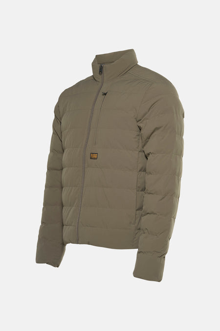 Manteau court en kaki de G-Star RAW avec fermeture éclair et design doublé.