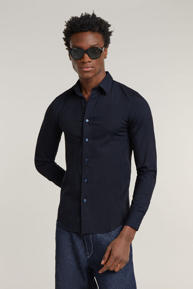 Chemise à manches longues - bleu