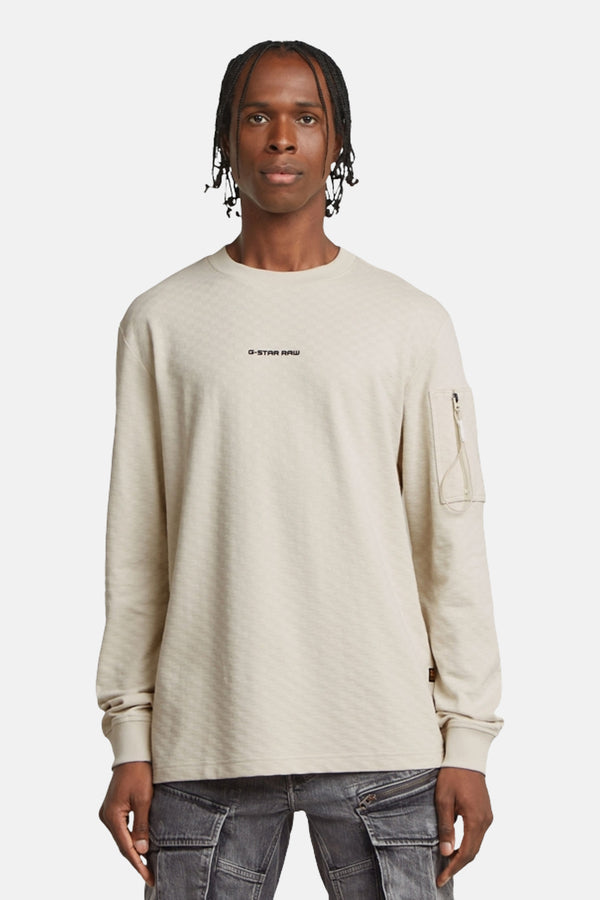 Sweat col O Écru - G-Star RAW