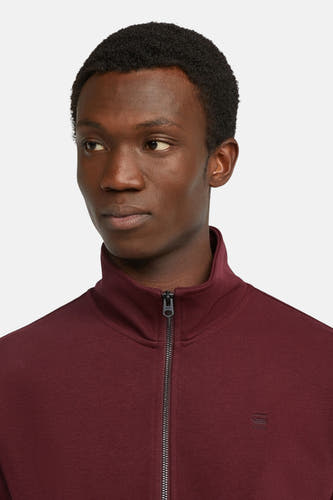 Gilet de Bordeaux de G-Star RAW, avec fermeture à glissière et logo subtil sur la poitrine.