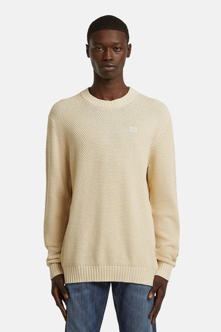 Pull à col rond - écru