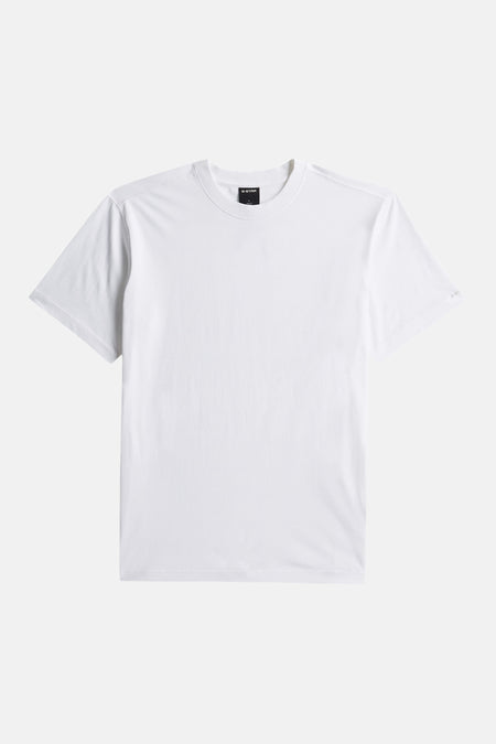 T-shirt blanc à manches courtes de G-Star RAW, de couleur unie et avec un col rond.