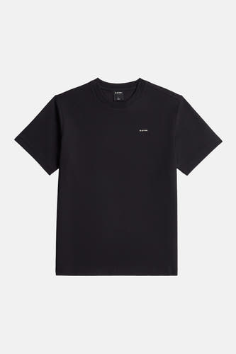 T-shirt noir à manches courtes de G-Star RAW, avec une subtile structure côtelée.