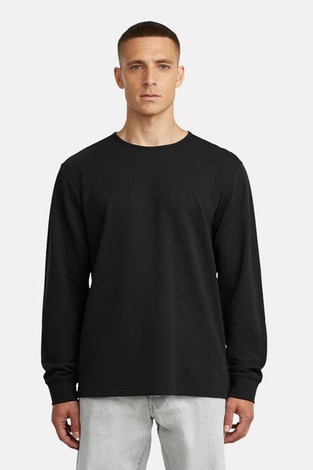 Pull noir G-Star RAW, à manches longues et col rond.
