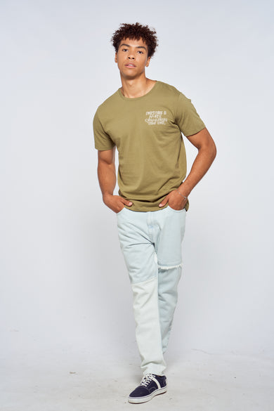 Jean &agrave; coupe carrot - bleu