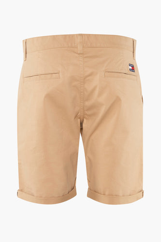 Khaki heren bermuda shorts, achterkant.