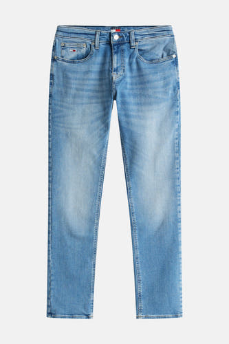 Jean slim de denim de TOMMY JEANS, avec un lavage bleu.