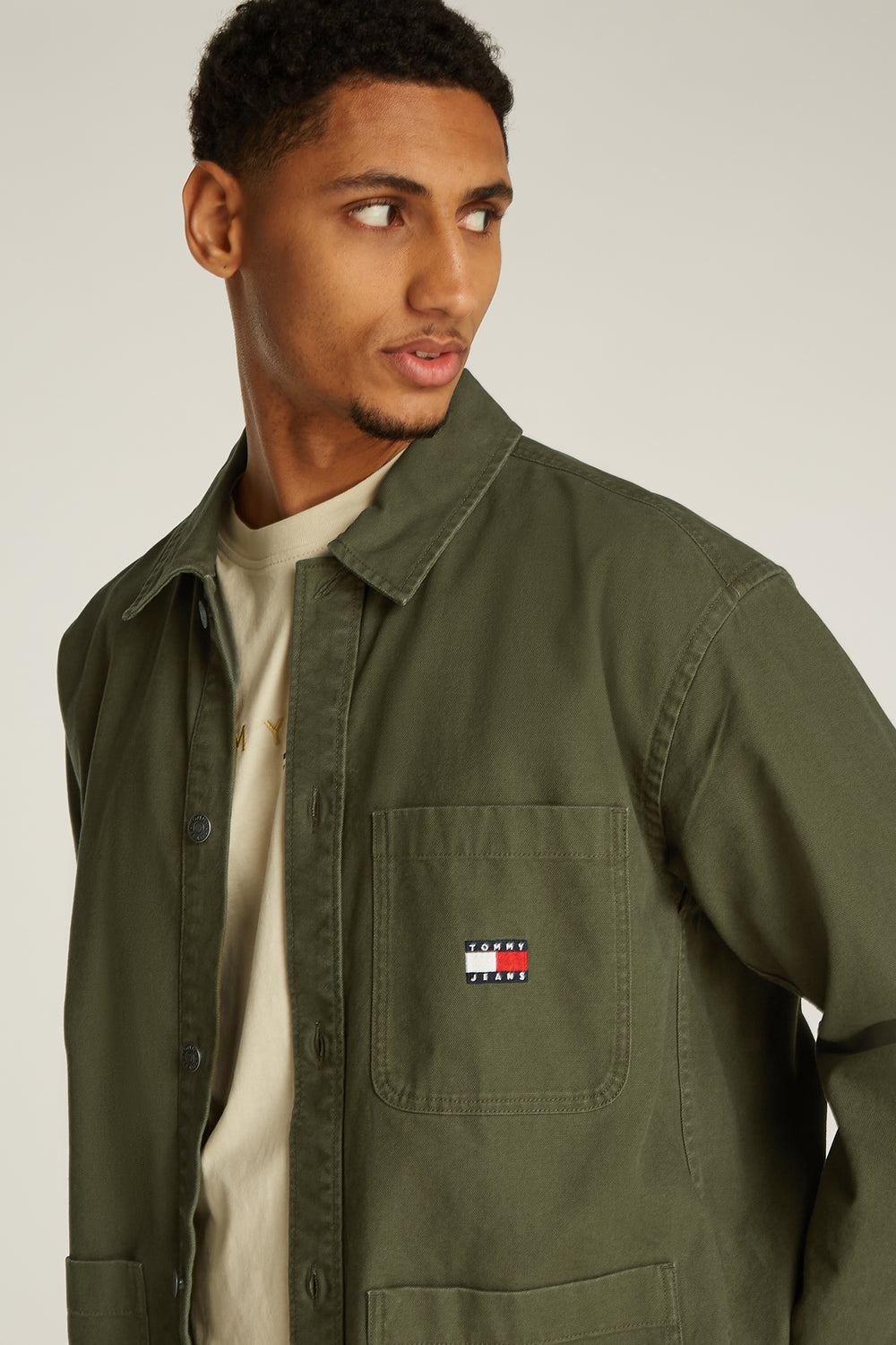 Chemise (manches longues) Vert - TOMMY JEANS