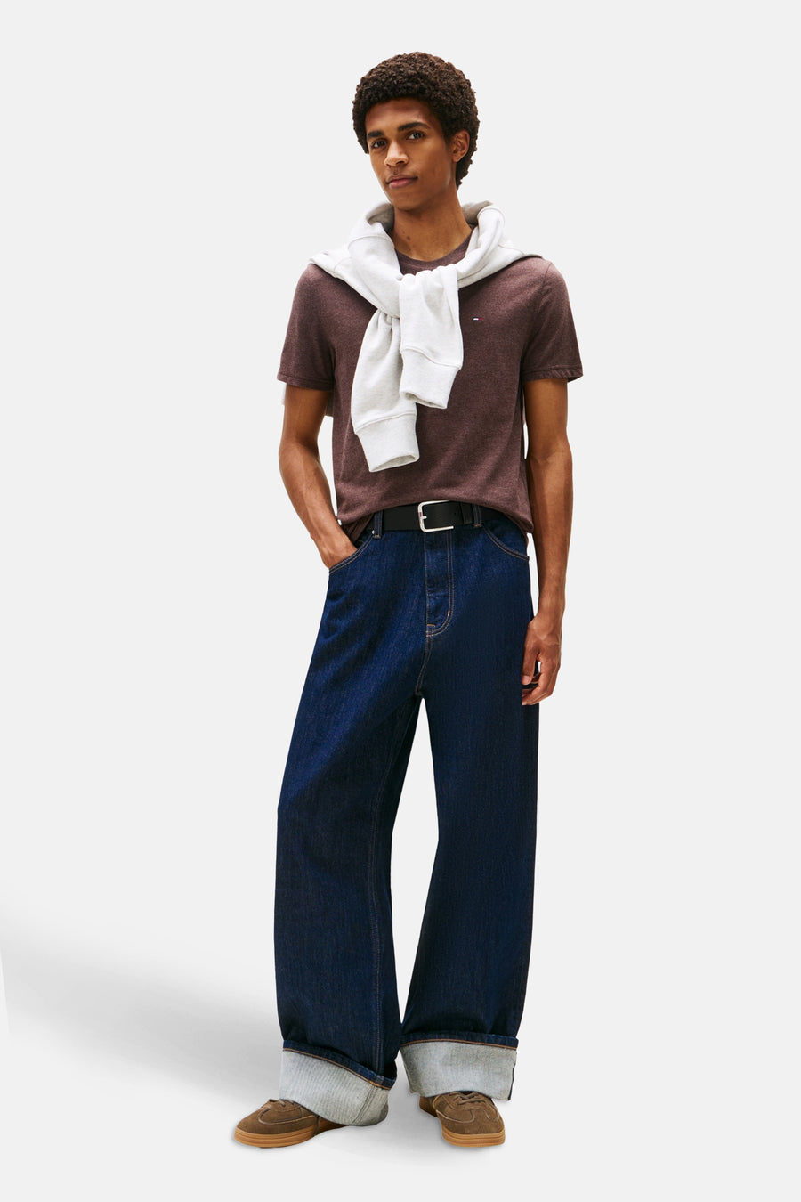 T-shirt à manches courtes - brun - TOMMY JEANS