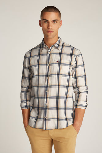 Chemise à manches longues - écru - TOMMY JEANS