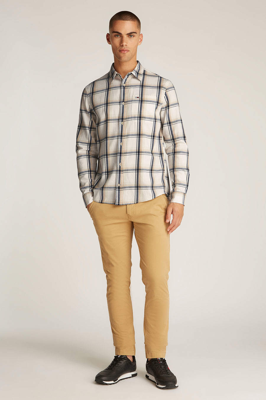 Chemise à manches longues - écru - TOMMY JEANS