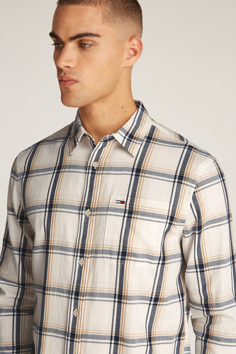 Chemise à manches longues - écru - TOMMY JEANS
