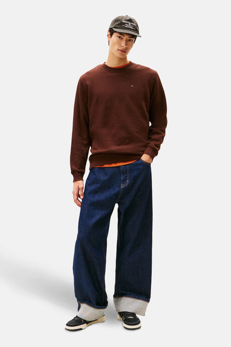 Sweat col O brun - TOMMY JEANS
