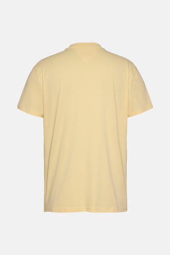T-shirt jaune à manches courtes de TOMMY JEANS, dos avec un design simple.