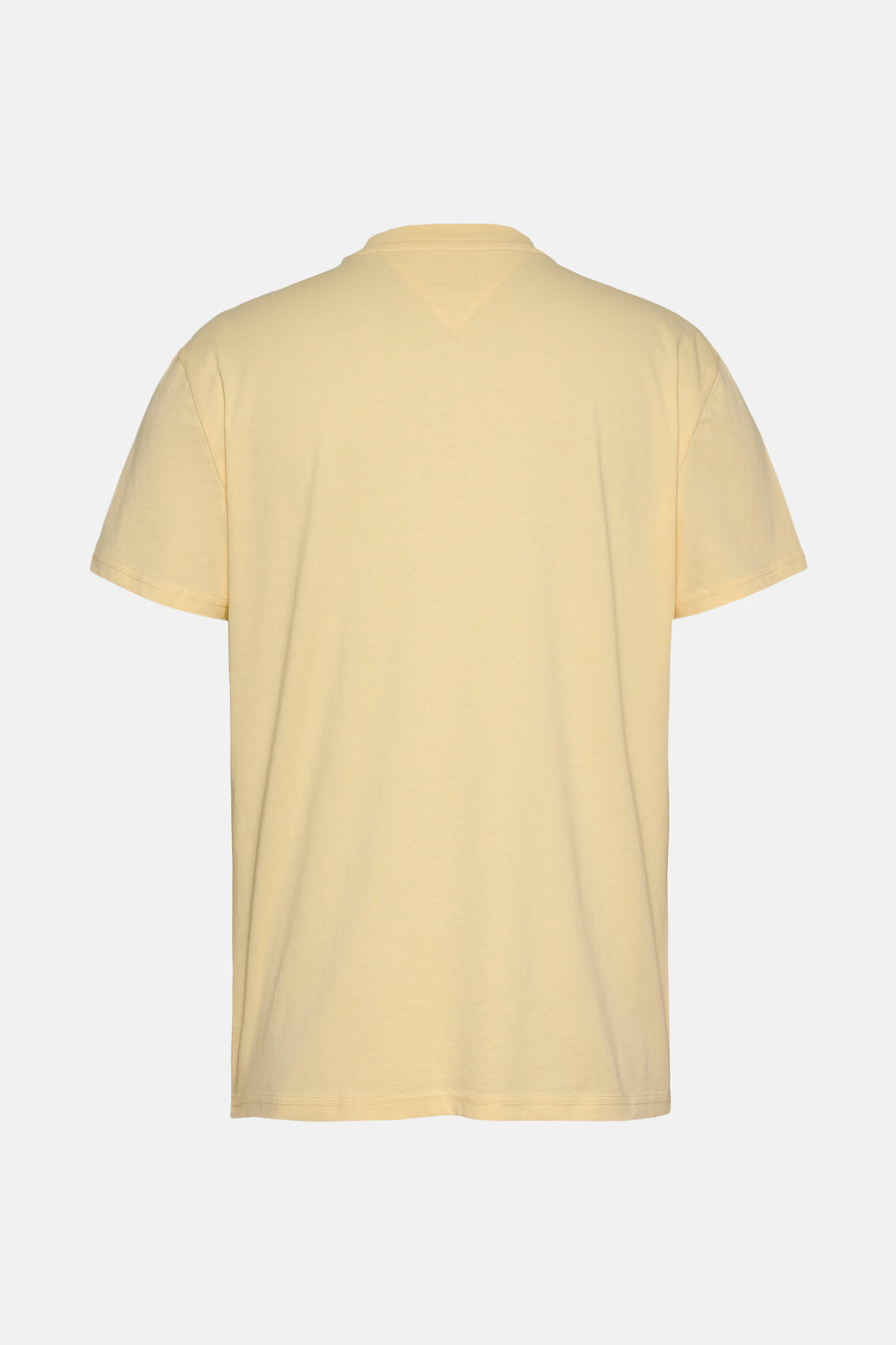 T-shirt jaune à manches courtes de TOMMY JEANS, dos avec un design simple.