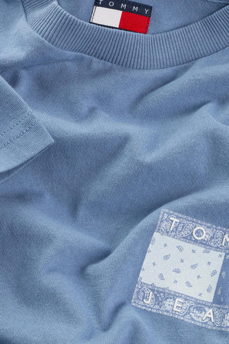 Blauw Tommy Jeans sweatshirt met logo.