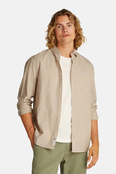 Chemise à manches longues - beige