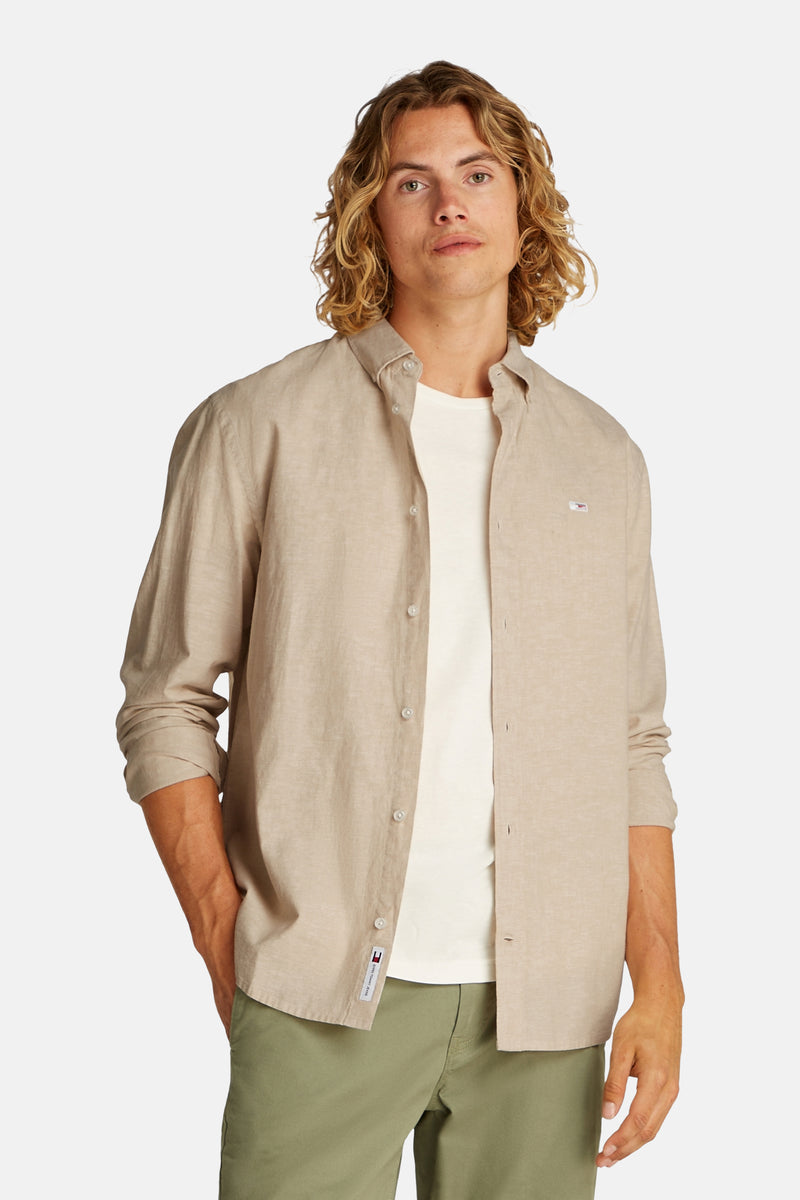 Chemise à manches longues - beige