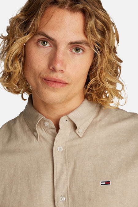 Chemise à manches longues - beige