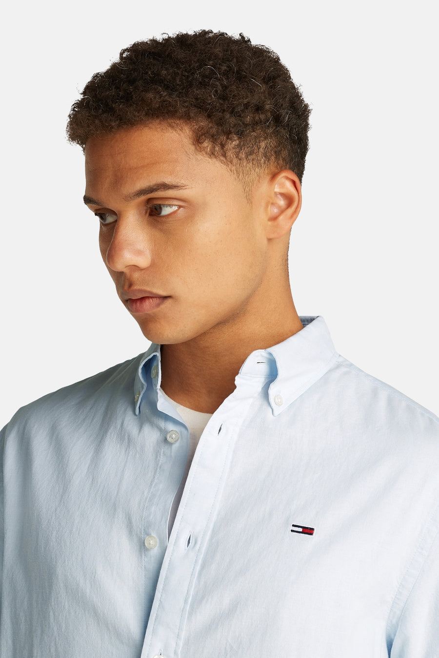 Chemise à manches longues - Bleu clair - TOMMY JEANS