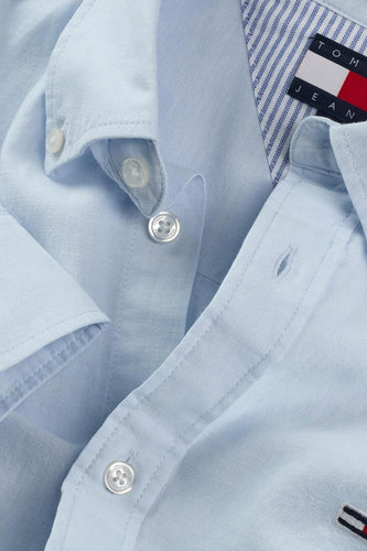 Chemise à manches longues - Bleu clair - TOMMY JEANS