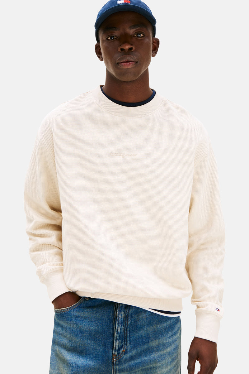 Sweat col O Beige - TOMMY JEANS