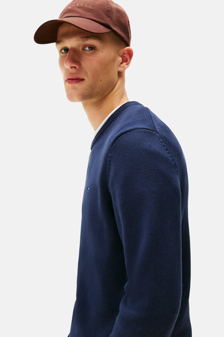 Pull à col rond - bleu