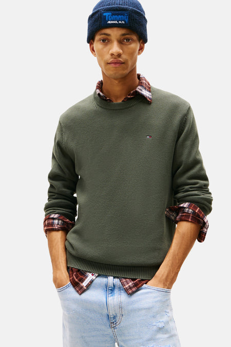 Pull à col rond - vert