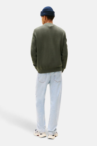 Pull à col rond - vert - TOMMY JEANS