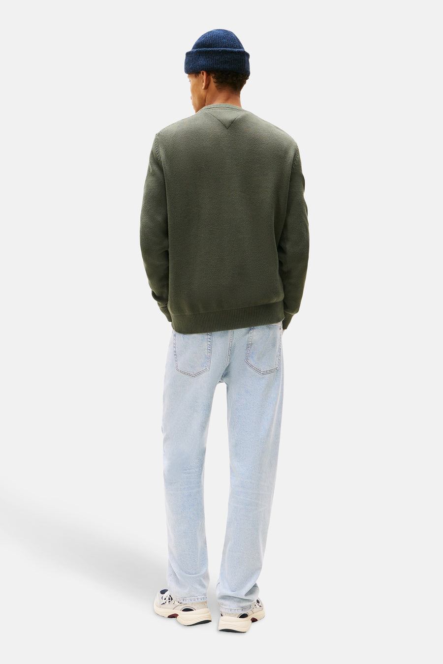 Pull à col rond - vert - TOMMY JEANS