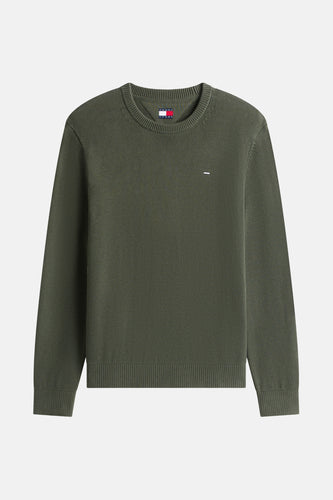 Pull à col rond - vert - TOMMY JEANS