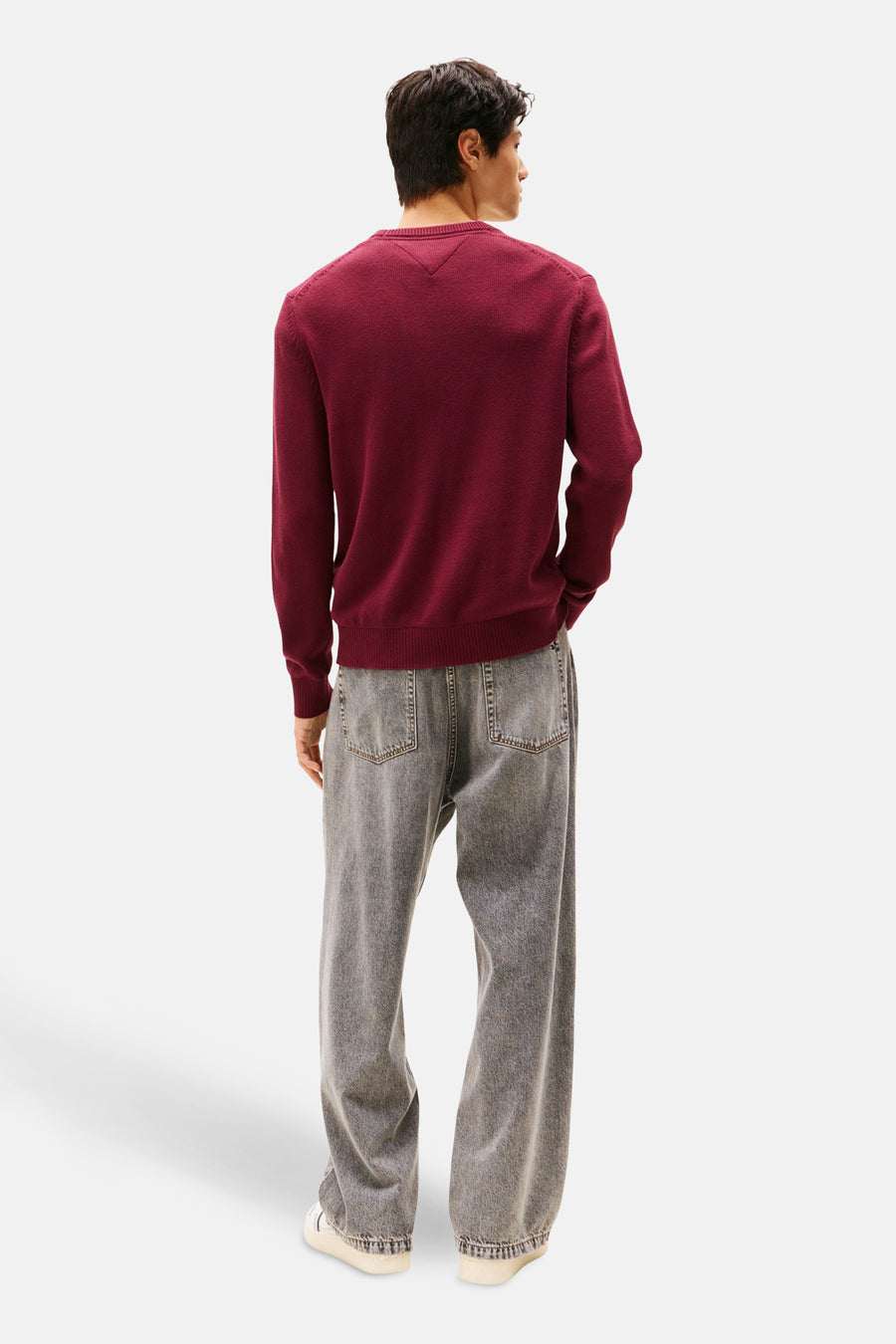 Pull à col rond - Bordeaux - TOMMY JEANS