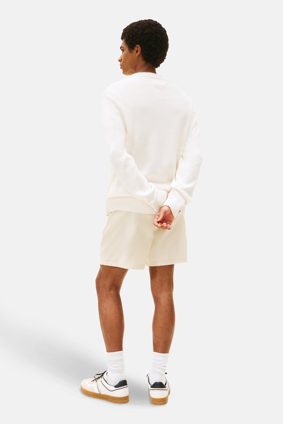 Pull à col rond - blanc - TOMMY JEANS