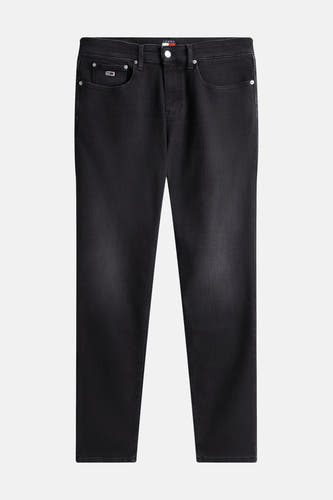 Jean slim fit noir de Tommy Jeans, avec un lavage subtil.