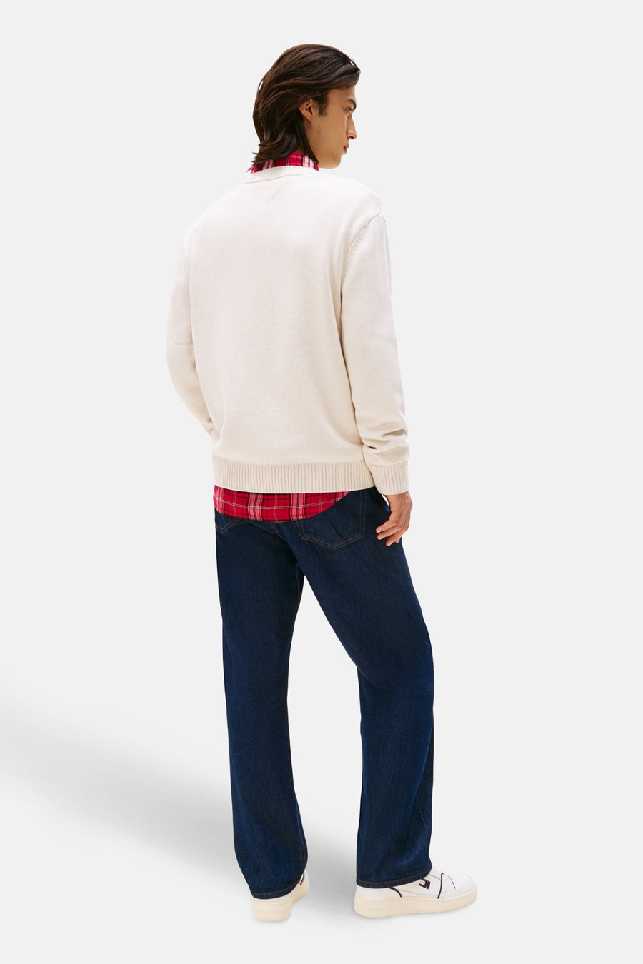 Pull à col rond - écru - TOMMY JEANS