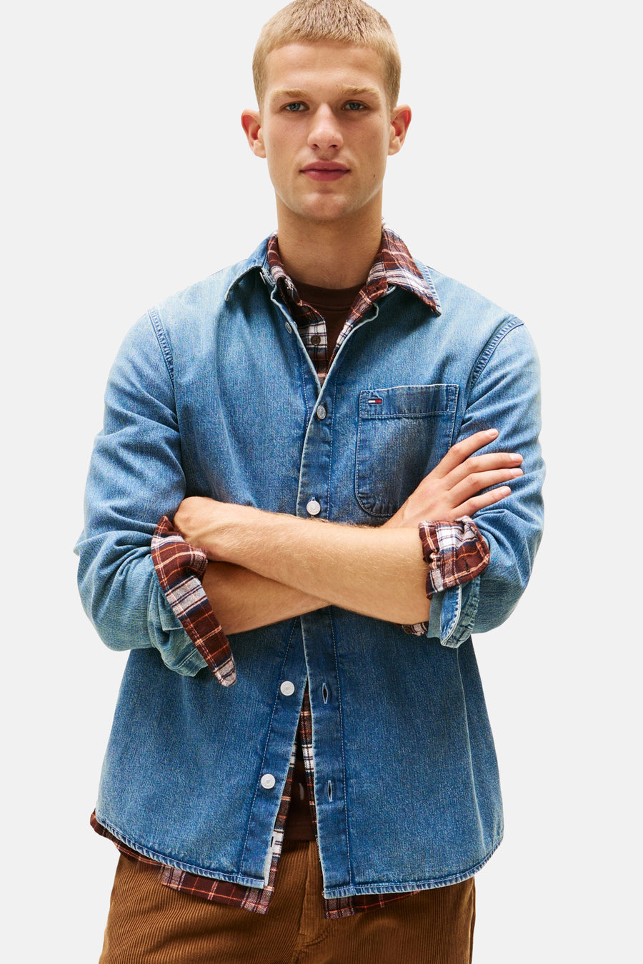 Chemise en jean - mid blue denim - TOMMY JEANS