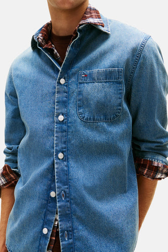 Chemise en jean - mid blue denim - TOMMY JEANS