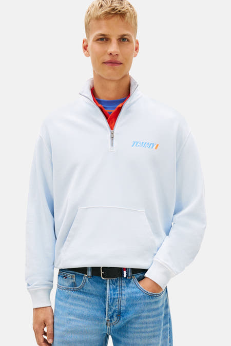 Sweat col roulé bleu - TOMMY JEANS