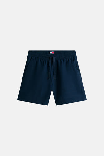 Short bleu TOMMY JEANS avec cordon de serrage et poches latérales.