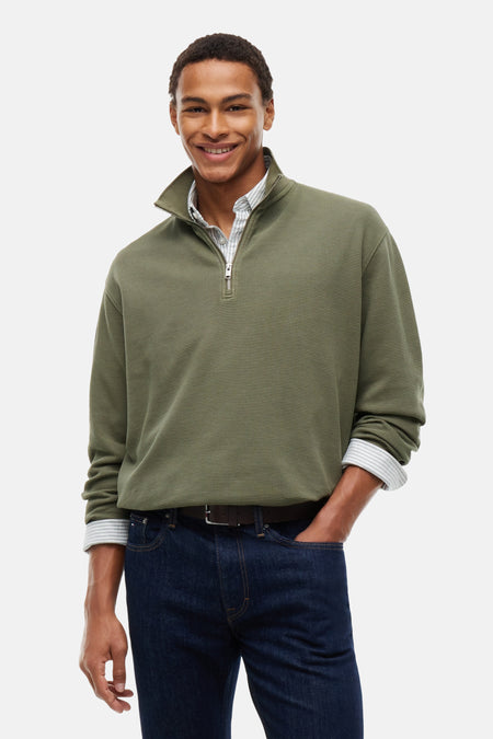 Sweat col O - vert