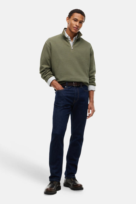 Sweat col O - vert