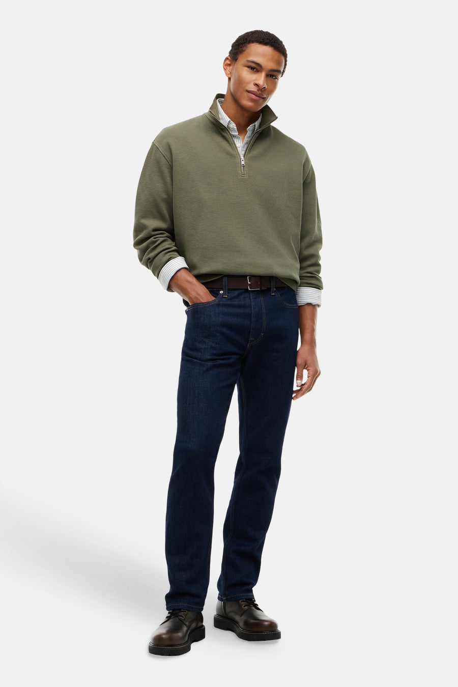 Sweat col O vert - TOMMY JEANS