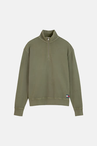 Sweat col O vert - TOMMY JEANS